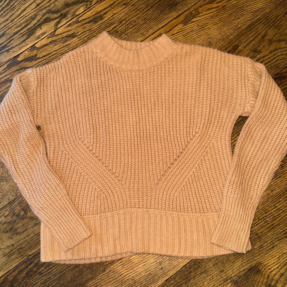 Pink Rose, Junior size XS, camel colored sweater